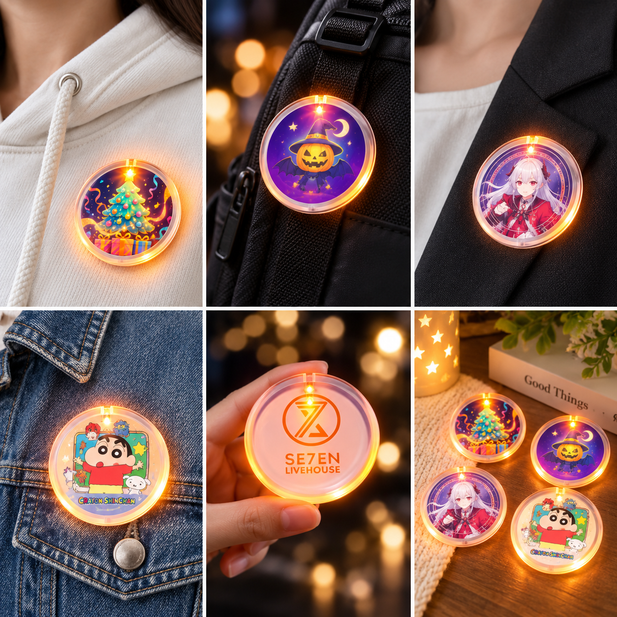 Custom Logo LED Light-Up Badge | Premium Corporate Gifts and Custom Gifts