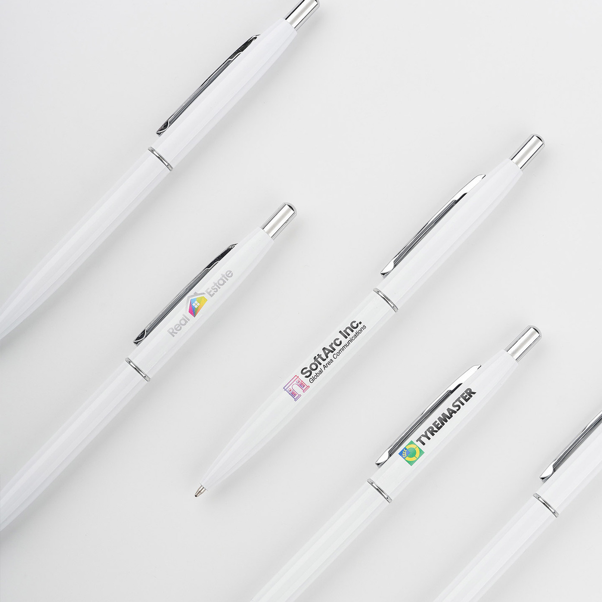 Custom Logo Metal Slim Barrel Click Advertising Pen | Premium Corporate Gifts and Custom Gifts