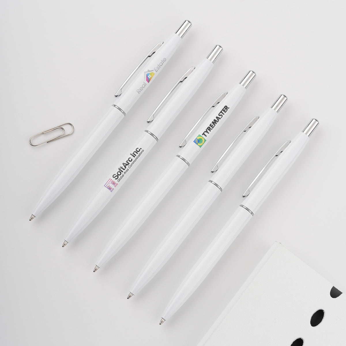 Custom Logo Metal Slim Barrel Click Advertising Pen | Premium Corporate Gifts and Custom Gifts