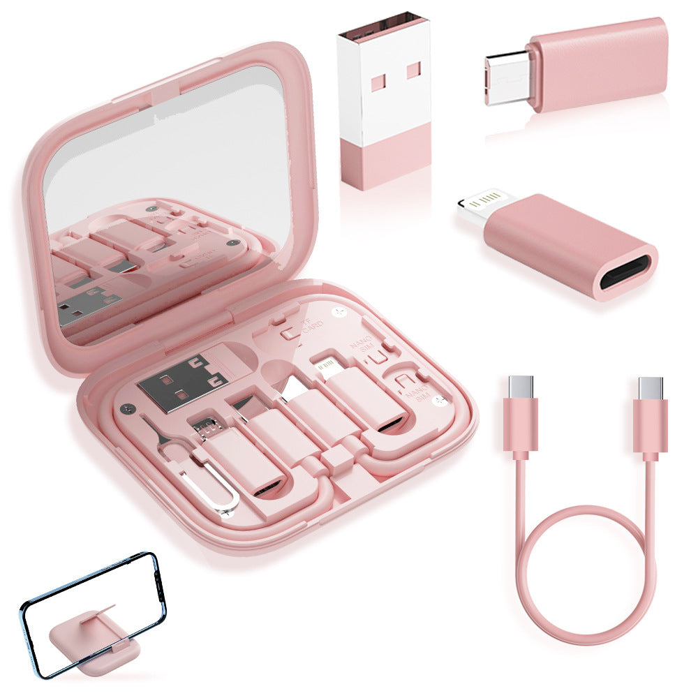 Custom Logo Small square multi-functional data cable storage box | Premium Corporate Gifts and Custom Gifts