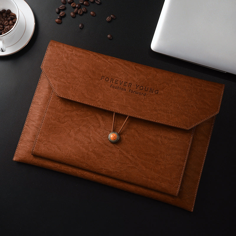 Custom Logo Vintage Leather Tie Document Bag | Premium Corporate Gifts and Custom Gifts