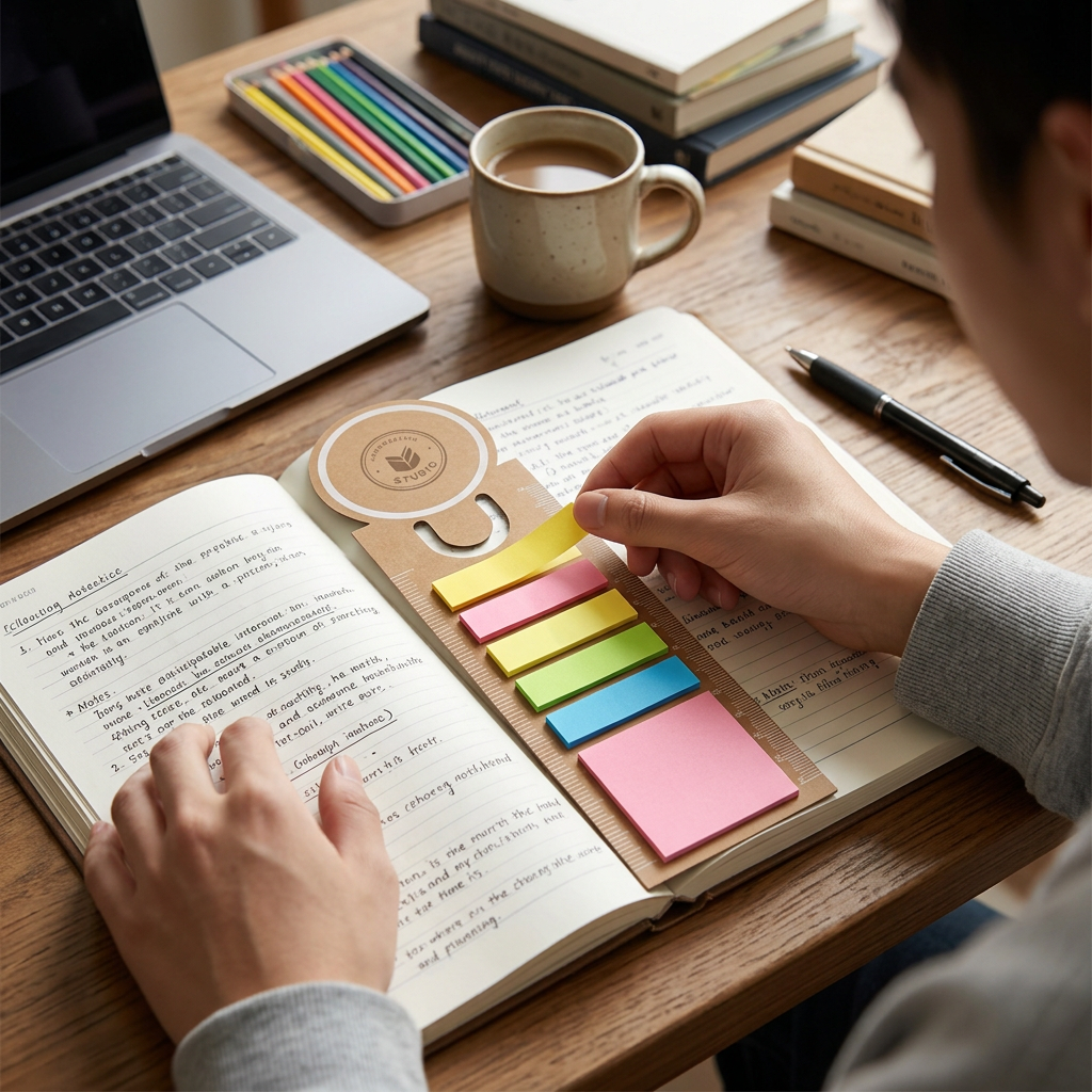 Custom Logo U-Shaped Solid Color Sticky Notes