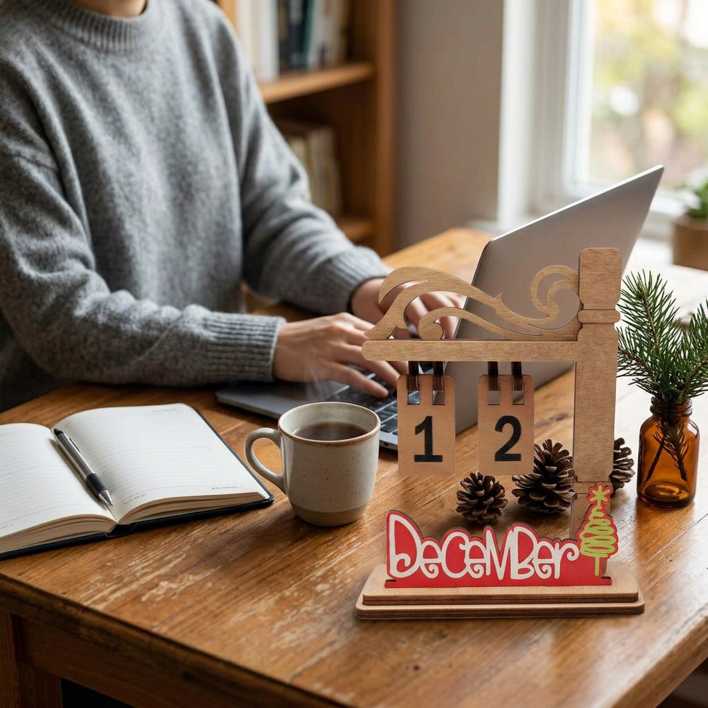 Custom Logo Wooden Perpetual Calendar
